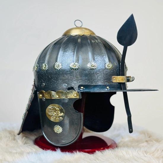 Hussar Helmet with Stand, Medieval Imperial War Helmet, Ottoman Empire,