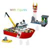 Мини-набор, совместимый с пожарной лодкой, 60109, строительные блоки, детские игрушки, подарок на день рождения, 450 шт., 10830
