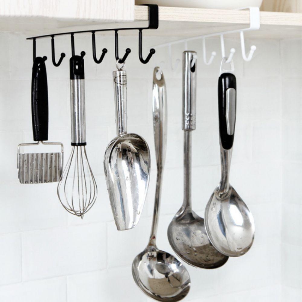 Multi-functional Sundries Hook Shelf Nail Free Mug Cup Hanger Cabinet Storage Rack Household