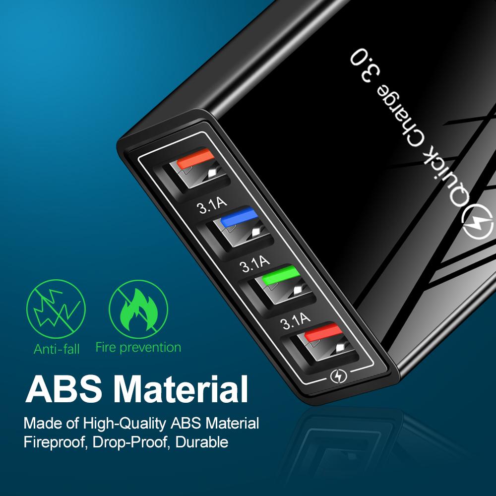 EU US Plug USB зарядное устройство Multi Port 4 USB быстрая зарядка для телефона адаптер планшета портативное настенное зарядное устройство быстрая зарядка для Poco