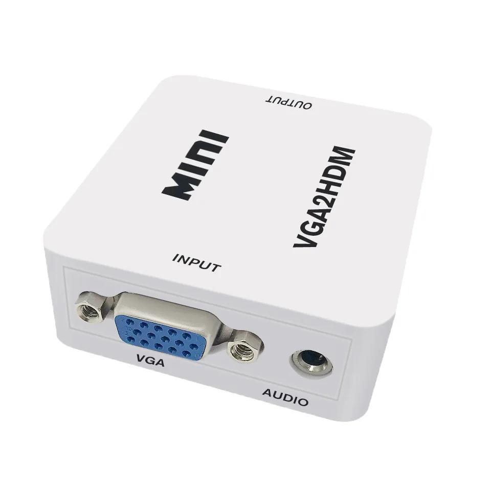Конвертер HDMI в VGA с аудио Конвертер VGA в HDMI HDMI-адаптер для ноутбука Xbox360 DVD PS3 ПК HD 1080P ТВ-проектор