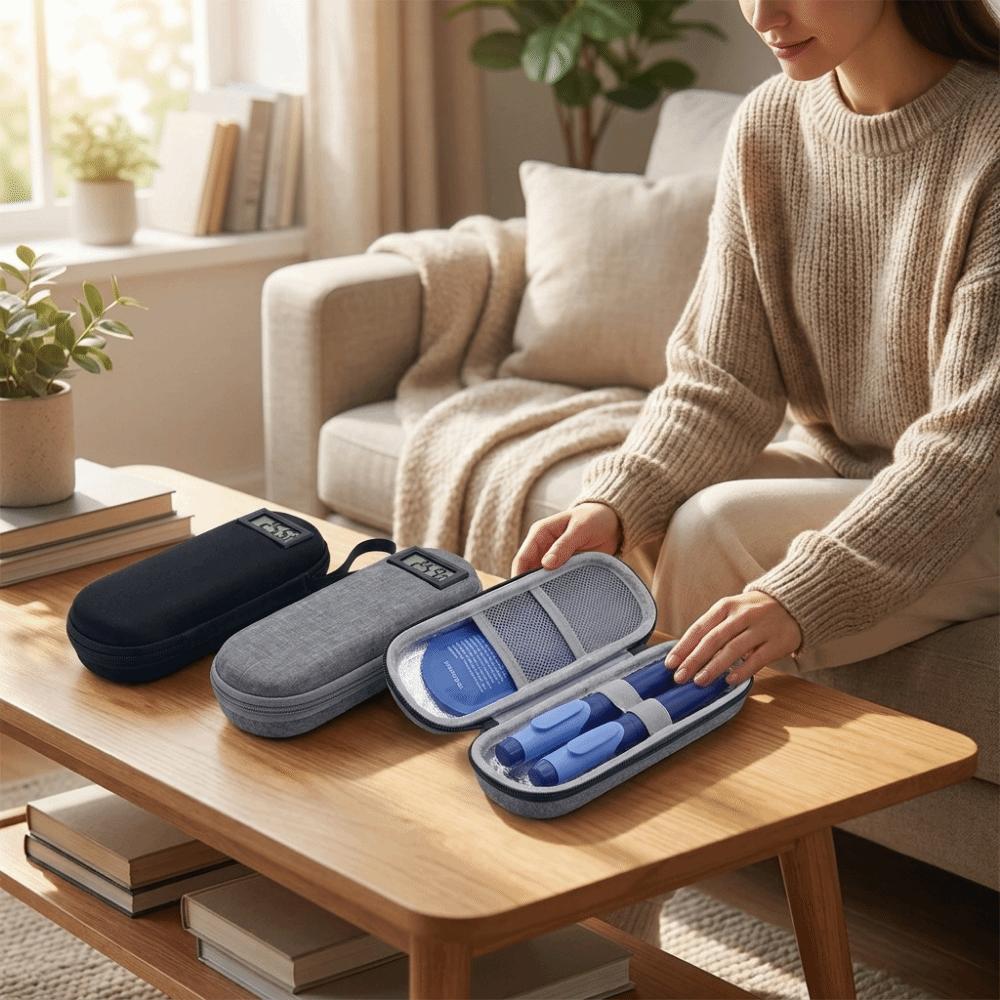 Oxford Cloth Insulin Cooler Bag Waterproof Carry-on Pill Protector Insulin Cooling Bag  for Home