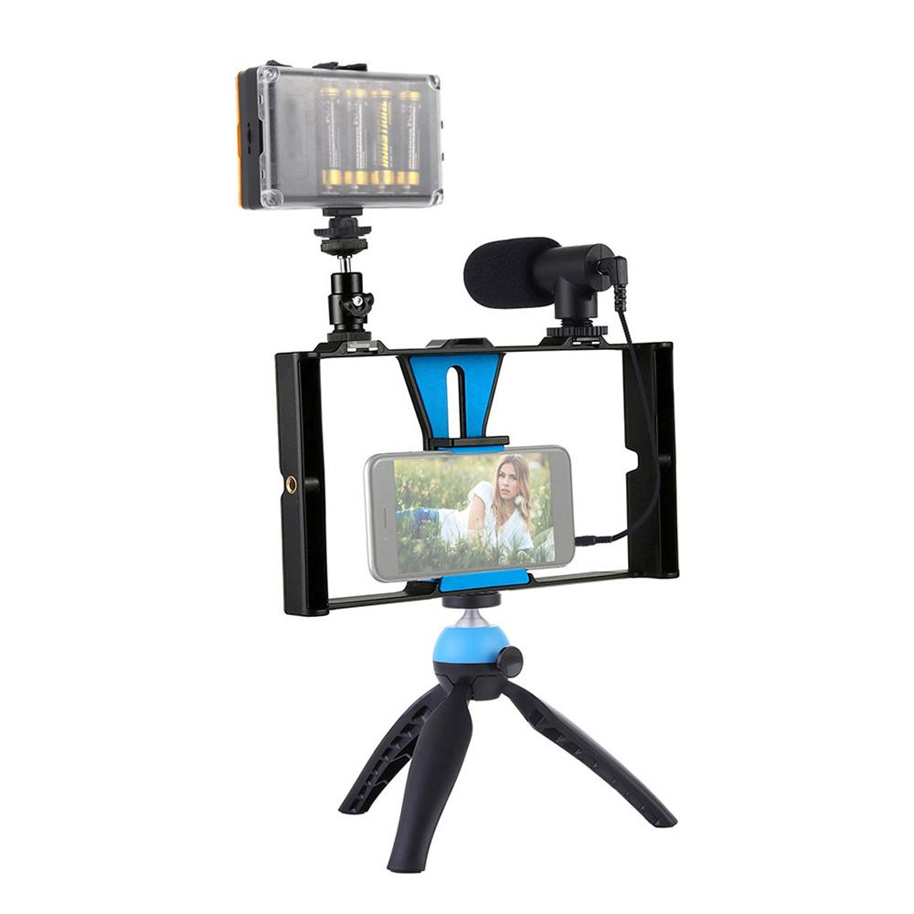 PULUZ PKT3023 Смартфон Портативная видеоустановка для киносъемки + 96 светодиодов Светодиодный студийный свет + видео
