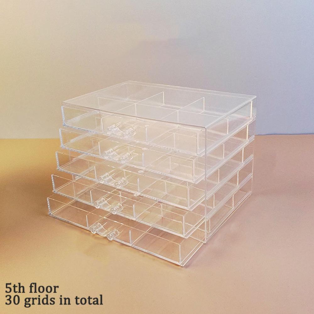 120Grids Jewelry Storage Box Acrylic Nail Art Organizer Box Jewelry Transparent Box  Vanity