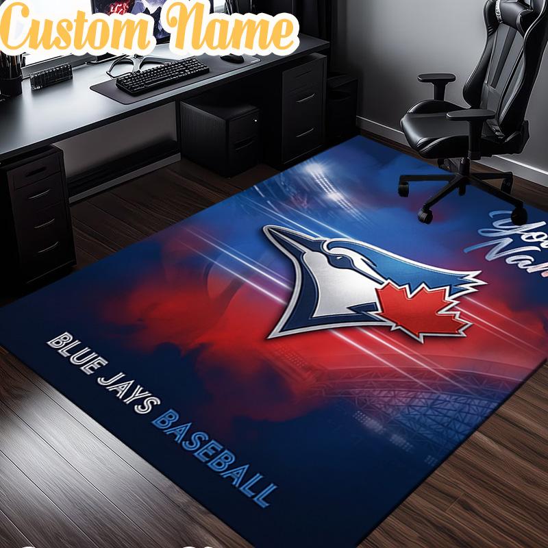 Custom Name Torontos baseball Rug, Office Rug, Chair Rug, Carpet for Living Rooms, Doormat Game Rug Home Decor Christmas Gifts
