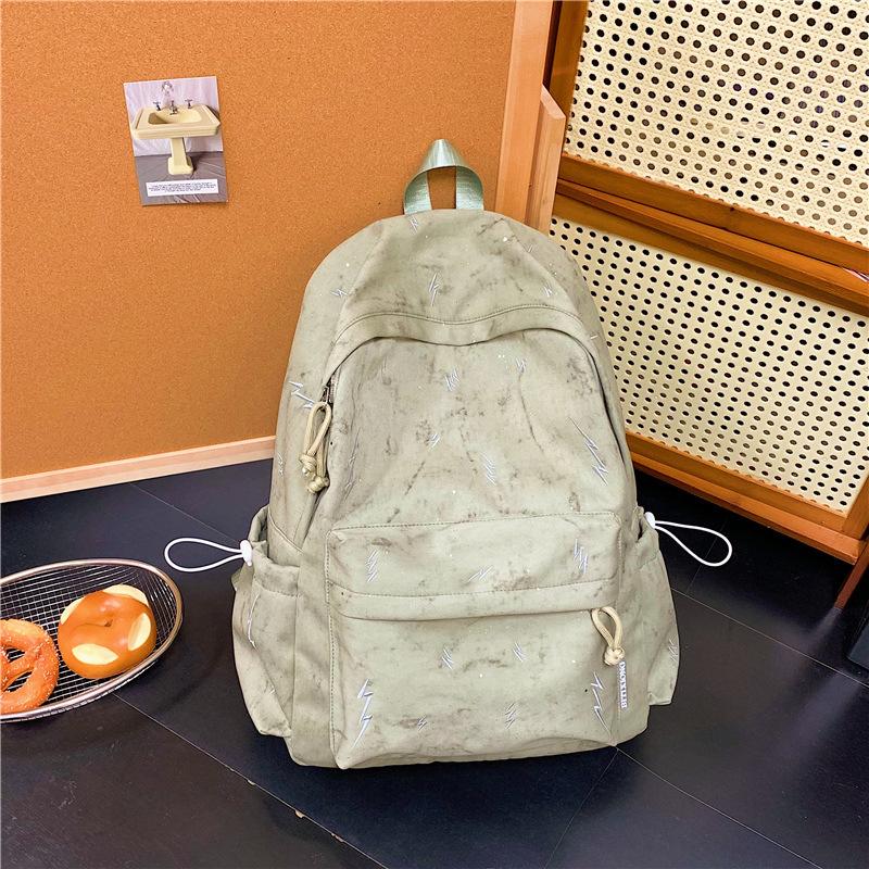 Schoolbag schoolbag middle school student female large capacity Mori high-value backpack fresh tie-dye versatile backpack trendy and light