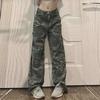 Расклешенные брюки в стиле ретро High Street 2023 года с камуфляжным принтом: Женский летний комбинезон облегающего кроя с высокой талией