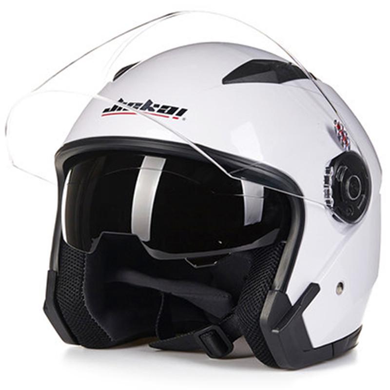 Four Seasons Universal Double Lens Motorcycle Helmet 3/4 Half Helmet Motorcycle Electric Vehicle Helmet