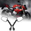 NEW-Universal Angle Adjustable Motorcycle Mirror With 7/8Inch Handlebar Mount And 8/10Mm Screws For Bike Scooter Moped Parts