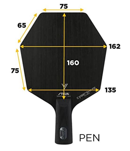 Stiga Cyber Shape Carbon Шестиугольная Настольный теннис Ручка PEN 1602020165 Ракетка, Ракетка,