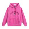 Li Ning X Pixar Strawberry Bear Collaboration Letter Print Comfortable Breathable Versatile Loose Hoodie Women Hoodies Rose-Purple AWDU876-2