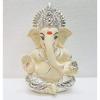 Silver Plated Ganesha Idol Silver Chandan Ganesh Idol For Car Dashboard Ganesha Murti Ganpati Idol For Home Decor