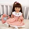 55 см/22 дюйма Реалистичная улыбка Куклы-реборн для девочек, полностью силиконовое виниловое тело, игрушка для новорожденной куклы на день рождения, Рождество, Пасху, подарки