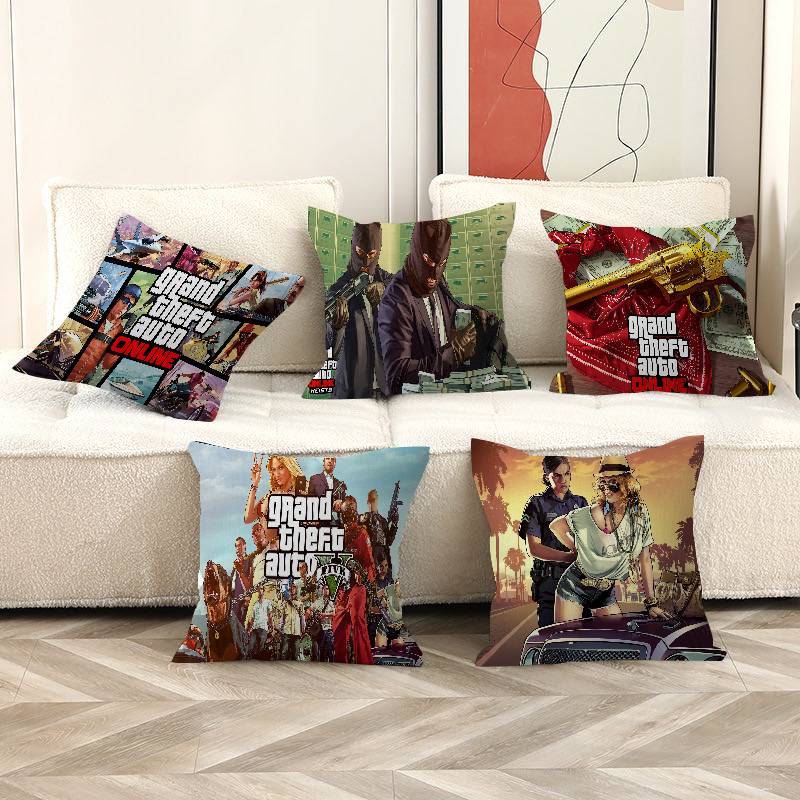 GTA 5 Наволочка Мультяшный Подарок Чехол на Подушку Спальня Дом Диван Стул Сиденье Декор Наволочка