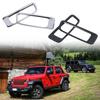 2 шт. Для Jeep Wrangler JL 2018 Декоративные накладки на рамки вентиляционных отверстий капота, имитация карбона / Серебристые