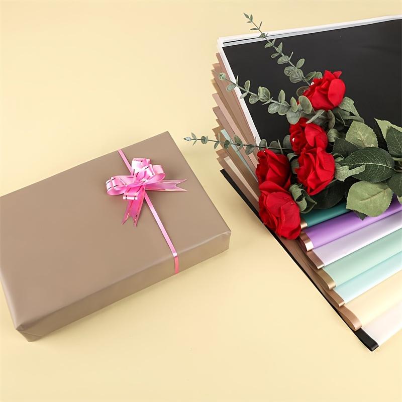 2packs 20 Sheets Grey Khaki/ Light Yellow Waterproof Flower Wrapping Paper Floral Bouquet Wrapping Paper Florist Supplies Packaging Paper for Wedding