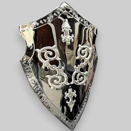Средневековый доспех из нержавеющей стали Щит Исторический рыцарский LARP Боевой стальной щит Идеально подходит для демонстрации и боя