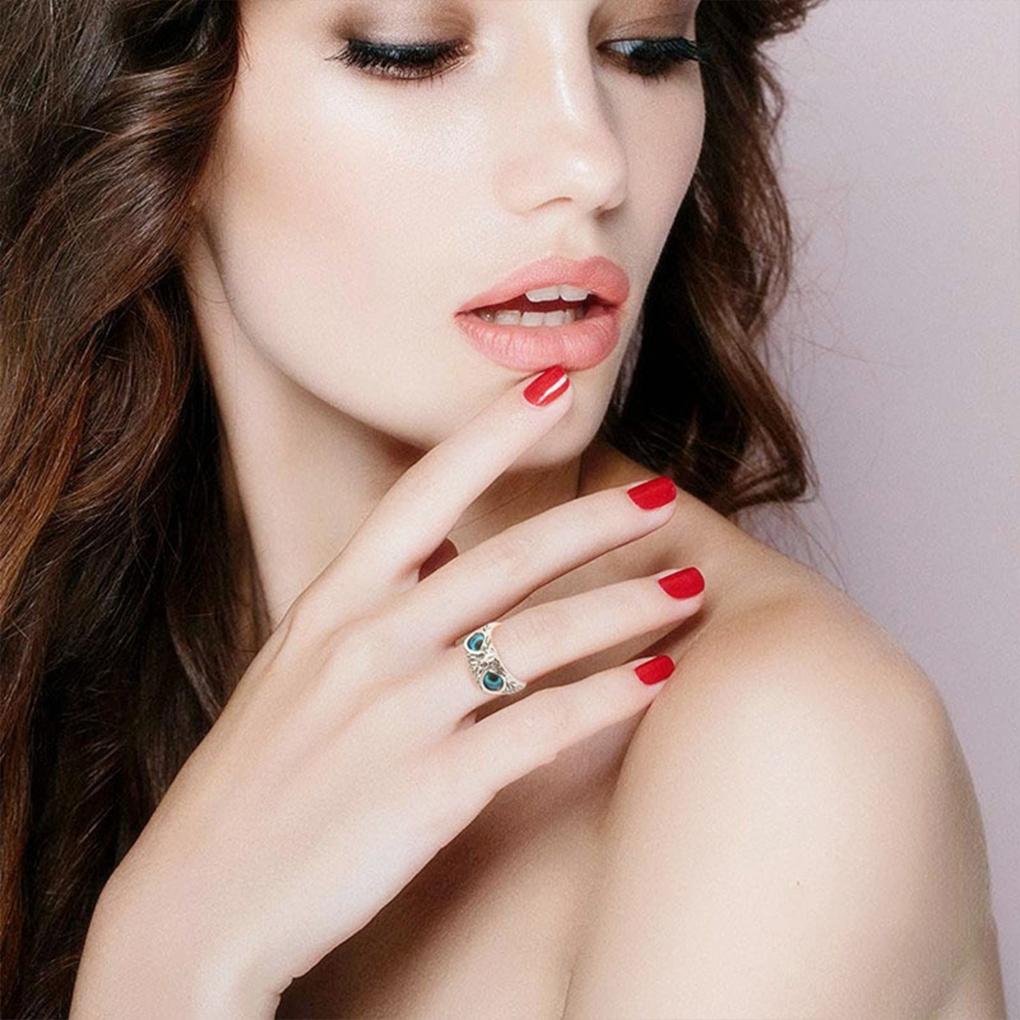 Кольцо Сова с глазом из нержавеющей стали, из сплава, регулируемого размера, кольцо с глазом, для вечеринки, повседневное, с металлическим блеском