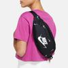 Nike Heritage Polyester Crossbody Bag, Sling Bag, Fanny Pack Regular Unisex Black Casual CV1082-010