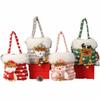 Bright Snowman Christmas Gift Bag Colorful Knitted Beautiful Knitted Gift Storage Bag Velvet Material Snowflake Design