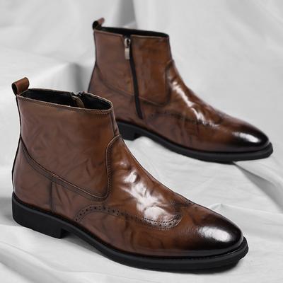 Челси с круглым носком, из верхнего слоя, европейские и корейские, ретро, на плоской подошве, короткие ботинки, ботинки Мартина, обувь на одной педали