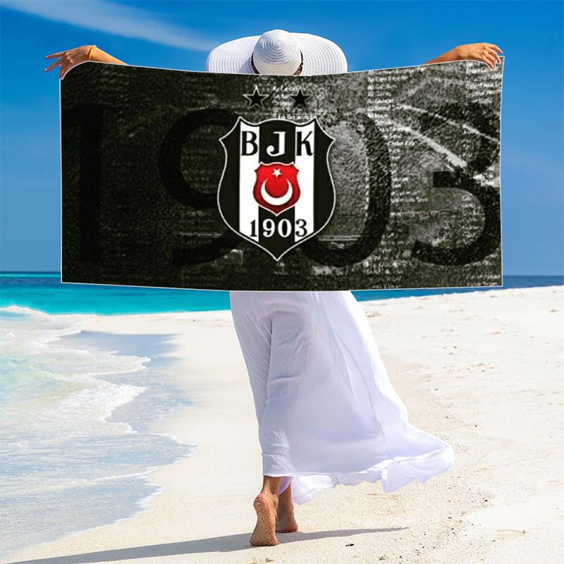 Besiktas Print Beach Towel, Large Soft Quick Dry Towel for Beach Camping Swimming