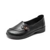 One-pedal Mother Shoes Middle-aged and Elderly Comfortable Soft-soled Leather Elderly Shoes Cow Tendon Sole Non-slip Flat Heel Spring and Autumn Sin