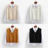 New Fashion Pullover Knitted Vest Winter Women Sweater Casual V Neck Women Vests Sleeveless Female Clothing Loose Tops 22783