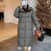 Утепленная одежда женская средняя и длинная корейская версия большого размера свободная и утолщенная модная интернет-знаменитость стеганая одежда длинная стеганая куртка