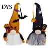 Indoor Window Display Props Halloween Light Up Gnome Decoration, Spooky Orange Black Swedish Tomte Elf Figurine, Soft Polyester Holiday Crafts