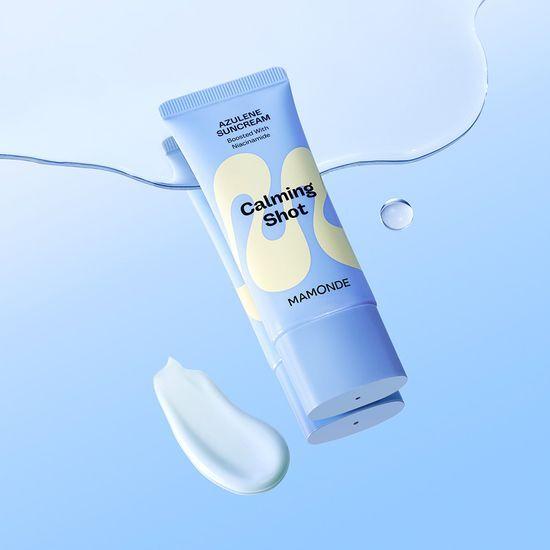 Mamonde Успокаивающий солнцезащитный крем с азуленом 35 мл