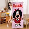 Милое мультяшное полотенце для ванны с Мафальдой, из микрофибры, мягкое, хорошо впитывающее, дышащее, для девочек, детей, декоративное мультяшное пляжное полотенце