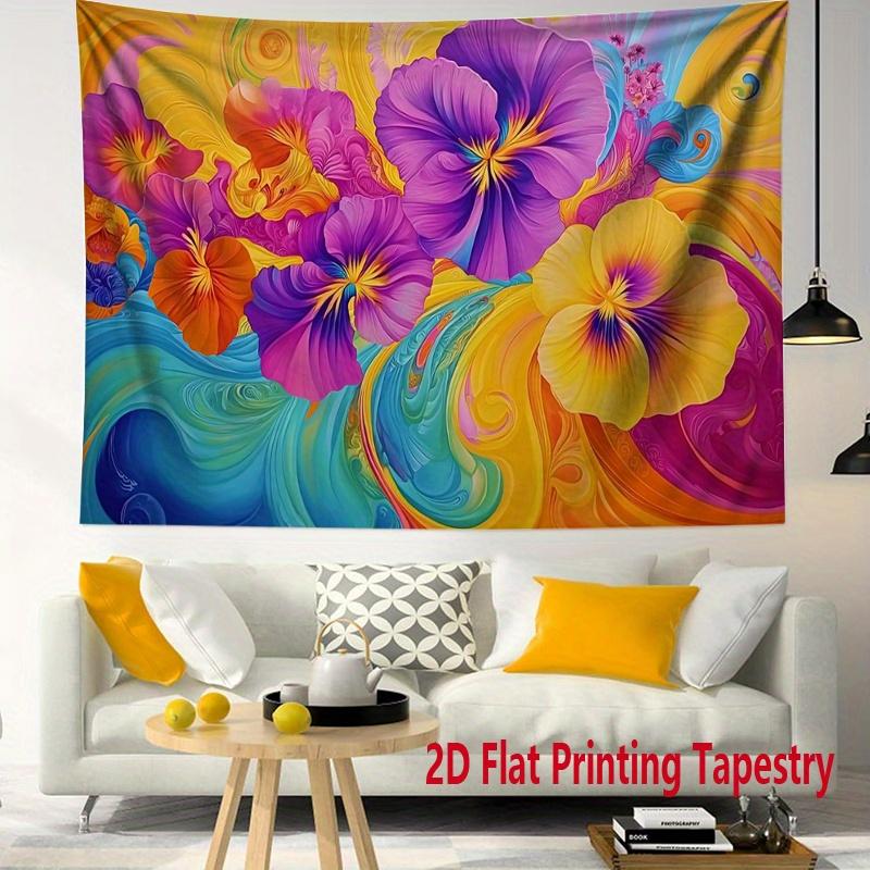 A Vivid Flower Garden Digital Printing Polyester Wall Tapestry Suitable For Use In Living Rooms Bedrooms Offices Bars Party