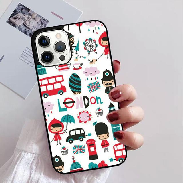 Лондонский Красный Автобус Биг-Бен Чехол для Телефона Для iPhone 17 Air 16 15 14 13 12 Pro Max Plus Max Чехол-Оболочка coque