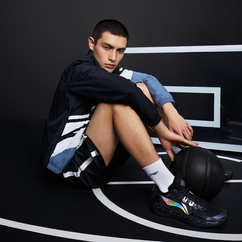 LiNing Blade 3 V2 Obsidian Fabric Shock Absorption Non-Slip Lightweight Rebound Low-Top Basketball Shoes Unisex Sneakers Black ABAT057-19