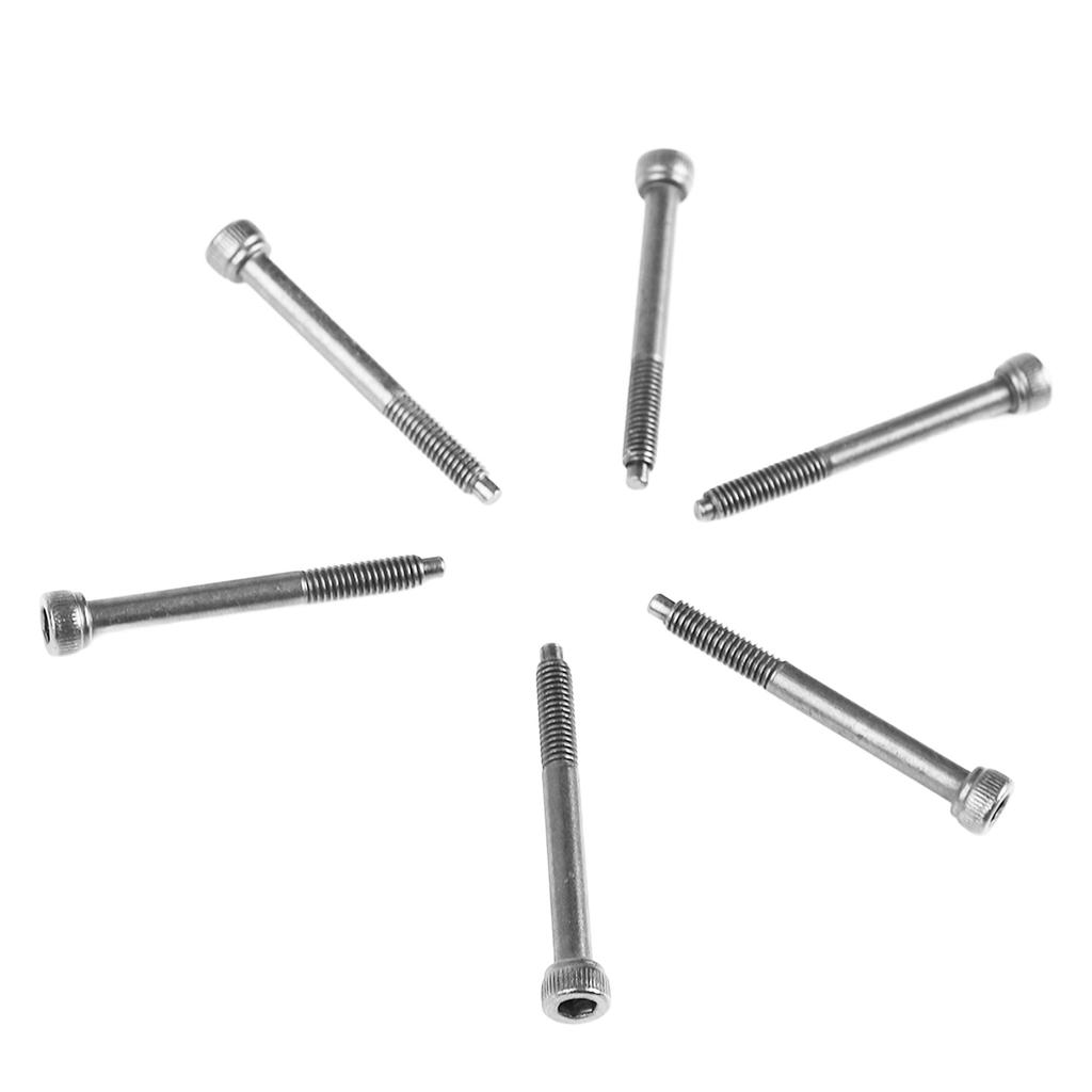 6PCS 42mm Electric Guitar Bridge Screws Double Locking Tremolo Bridge Screw Black Nickel