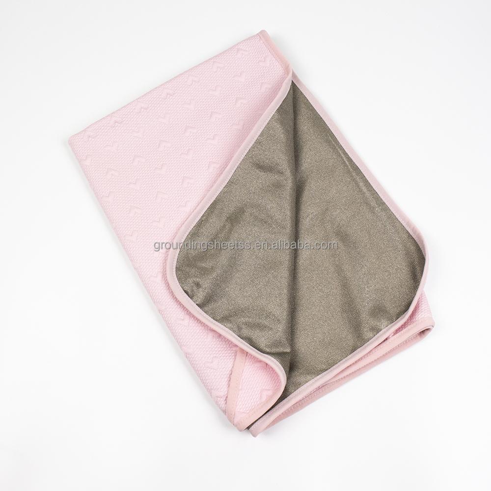 Portable Silver Fiber Cotton Conductive Wrap Grounding Blanket EMF Shield Better Rest