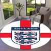 England National Football Team Round Area Rug,Carpet Rug for Living Room Bedroom Sofa Playroom Decor,Non-slip Floor Mat