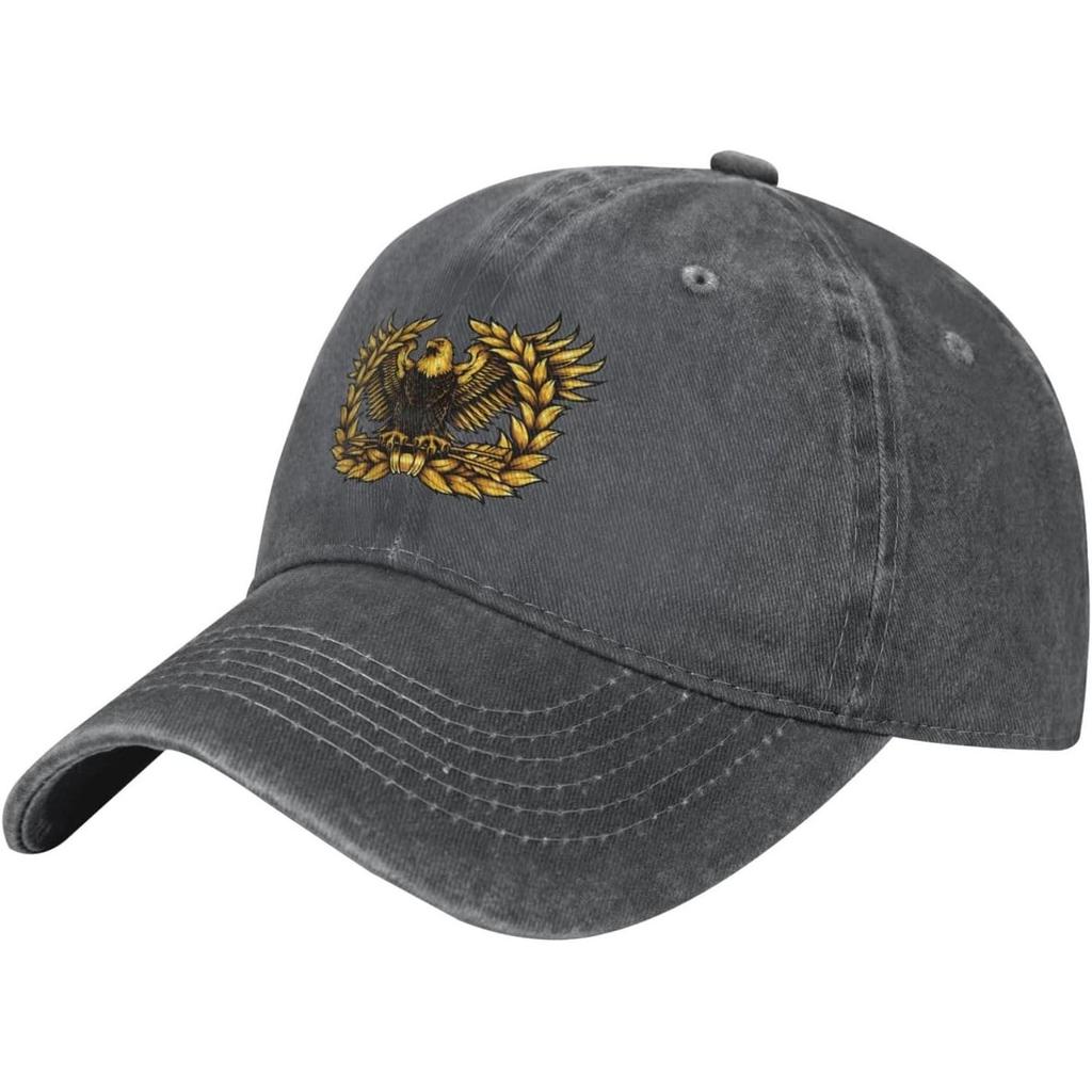 Rising Eagle Wreath Baseball Cap Distressed Denim Sun Hat Adjustable Low Profile for Unisex Women