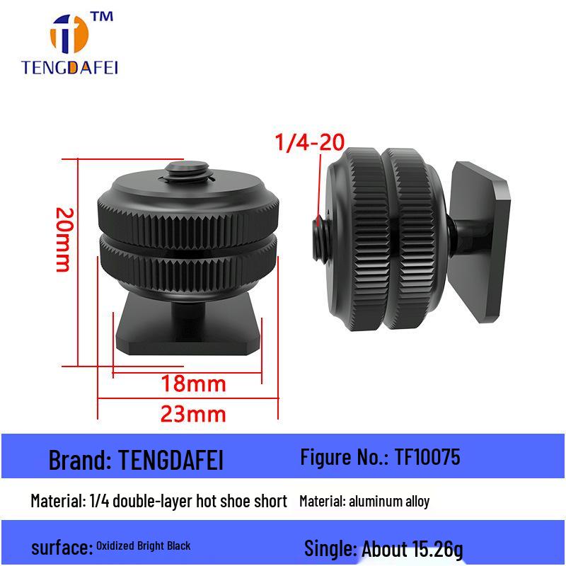 Reversible 1/4" Male To 3/8" Female Adapter for Camera Tripod Ball Head with M4-M8 Conversion Screws
