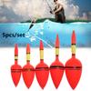 5pcs/set Hot Plastic Bobber Light Stick Ball Boia Fishing Night Float Eva Foam
