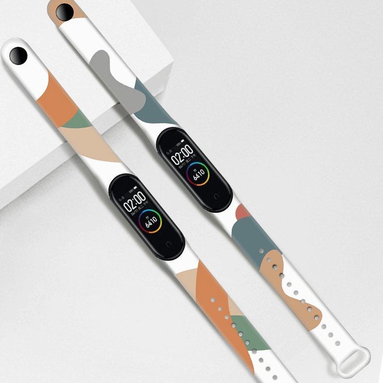 Camouflage Silicone Watch Strap for Xiaomi Mi Band 3/4 - Pattern Design 13