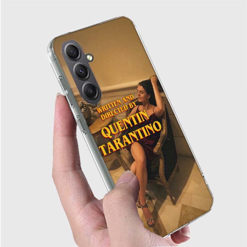 Чехол для телефона "Написано и снято Квентином Тарантино" для Samsung A16 A26 A36 A56 A17 A37 A57 A07 A06 A02S A03 A04S A05S Galaxy N