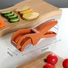 Stainless Steel Portable Salad Cutter Non-slip Handle Fruit Chopping Tool  Kitchen Gadgets