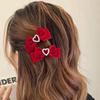 2 шт./компл. Простота принцессы бант заколка для волос для девочки черный красный цвет милая модная заколка для волос кавайные заколки аксессуары для волос