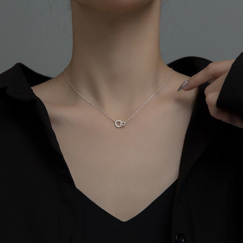 Женское серебряное ожерелье с геометрическим узором в виде бабочки и цветка, многофункциональная цепочка на ключицу, ювелирные изделия, аксессуары