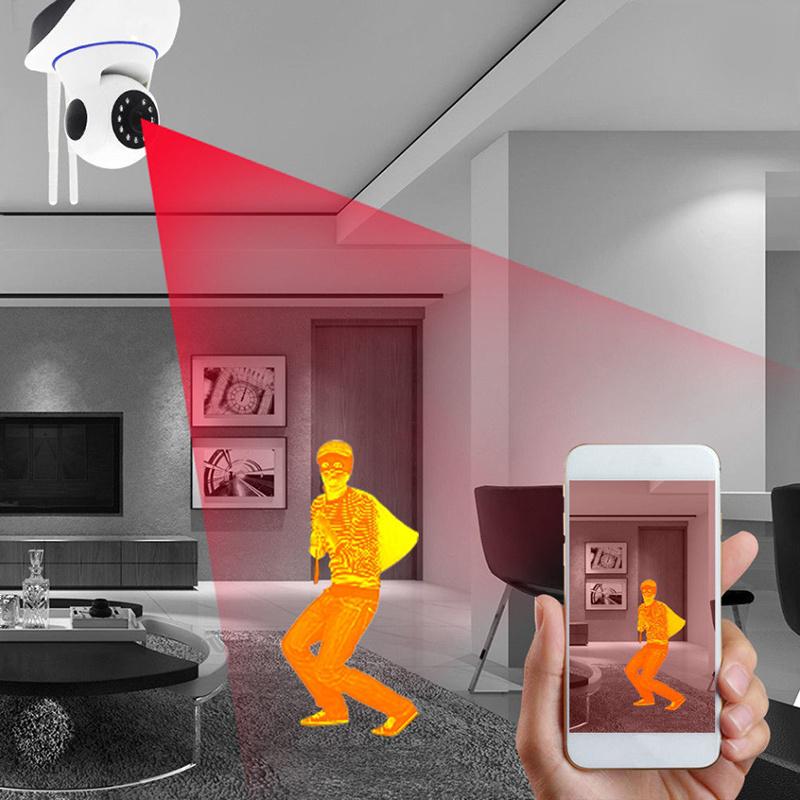 Беспроводная сетевая камера 1080P с низкой мощностью WIFI с двойной антенной IP-камера ночного видения