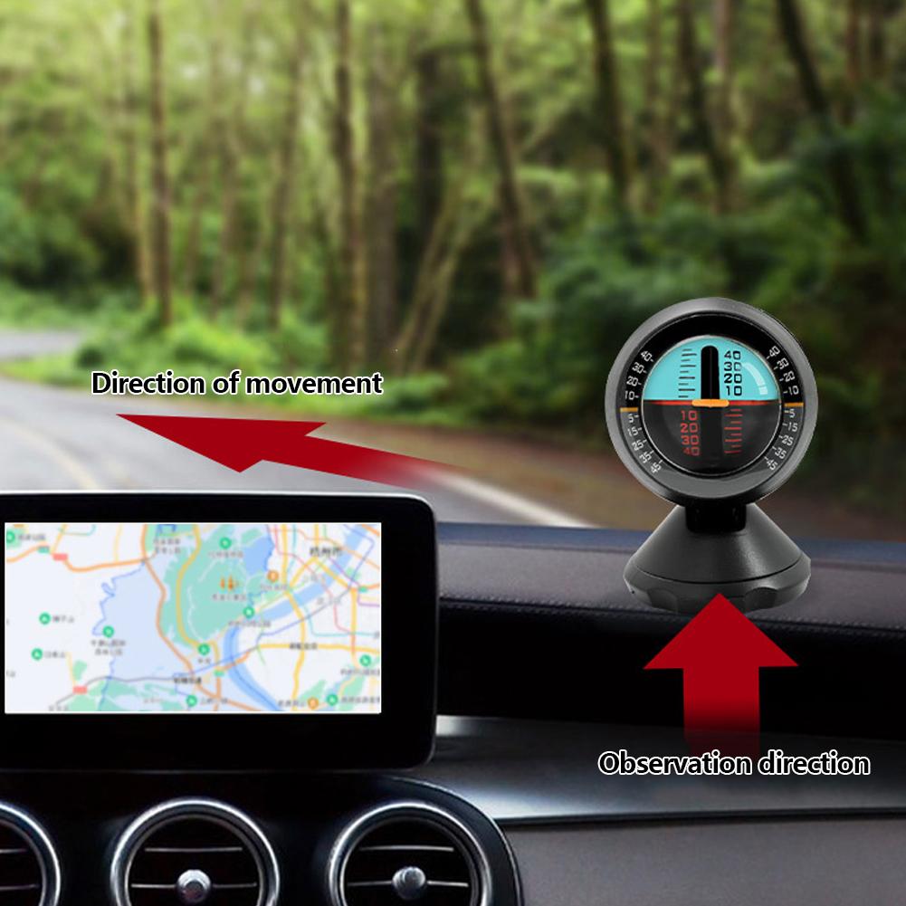 Car Slope Inclinometer Meter Outdoor Measure Tool Level Tilt Gauge Indicator Slope Meter Gradient Interior Accessories