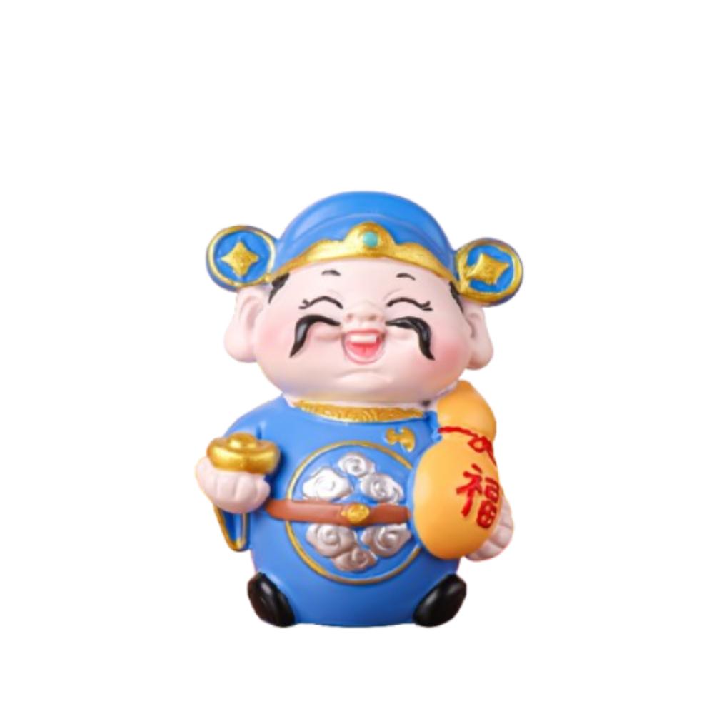 Cute Lucky New Year Statue Fortune Chinese God Statue New Year Decoration Gifts