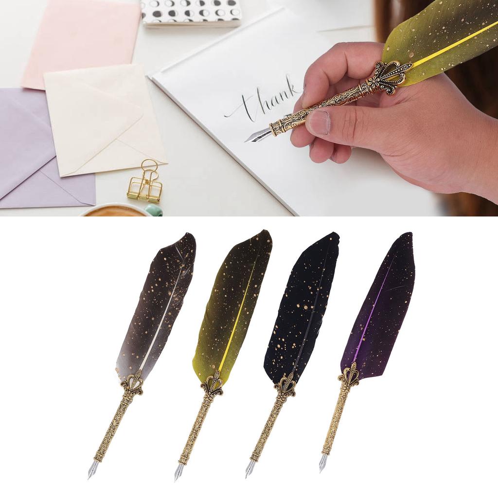 Набор ручек с 5 сменными наконечниками, ручка для открывания писем, набор гусиных ручек для пустых бутылок